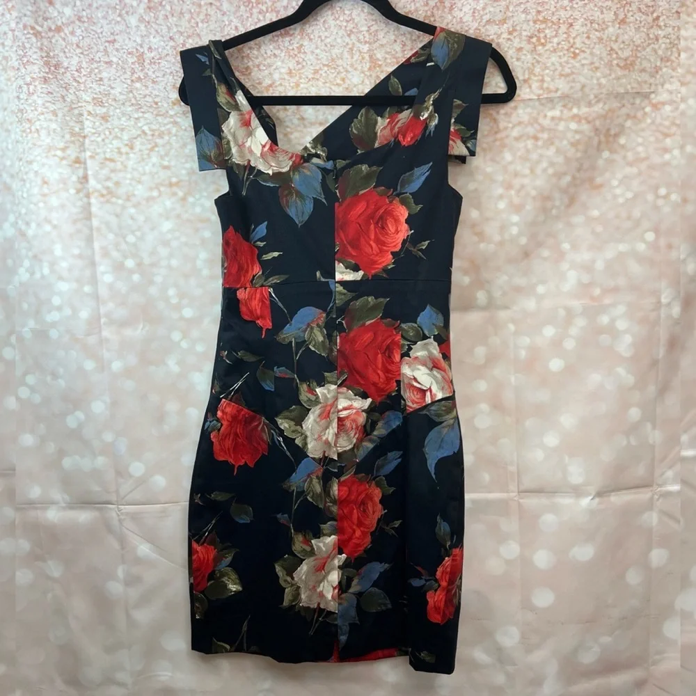 NEW Black Halo Floral Jackie O Sheath Dress - Picture 3 of 9